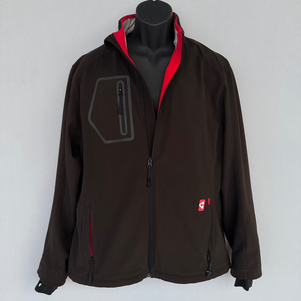 Gerbing Heated Jacket Mens Large Black 7v Softshell Polyester Spandex Motorcycle